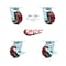 Service Caster 4 Inch Poly on Aluminum Caster Set with Roller Bearing 2 Swivel Lock 2 Brake SCC SCC-30CS420-PAR-BSL-2-TLB-2 - alternate 2